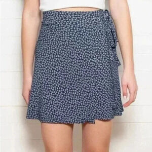 Brandy Melville navy wrap skirt